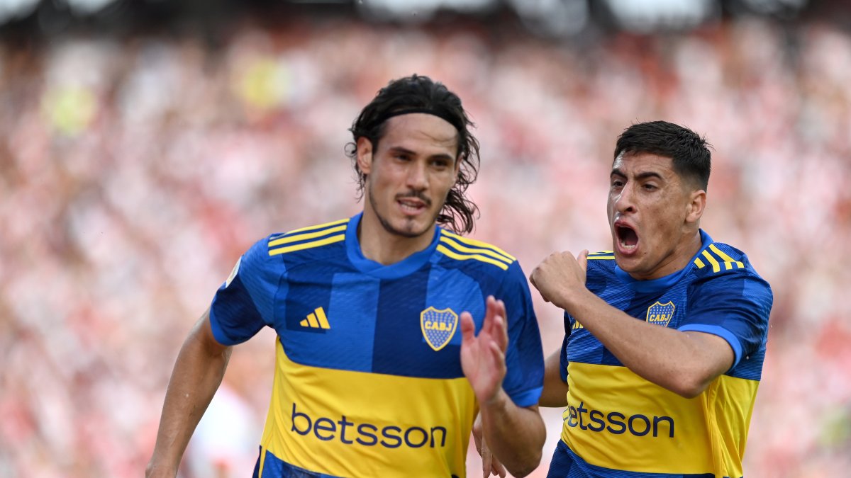 Edinson Cavani y Miguel Merentiel marcaron los goles del triunfo de Boca Juniors.