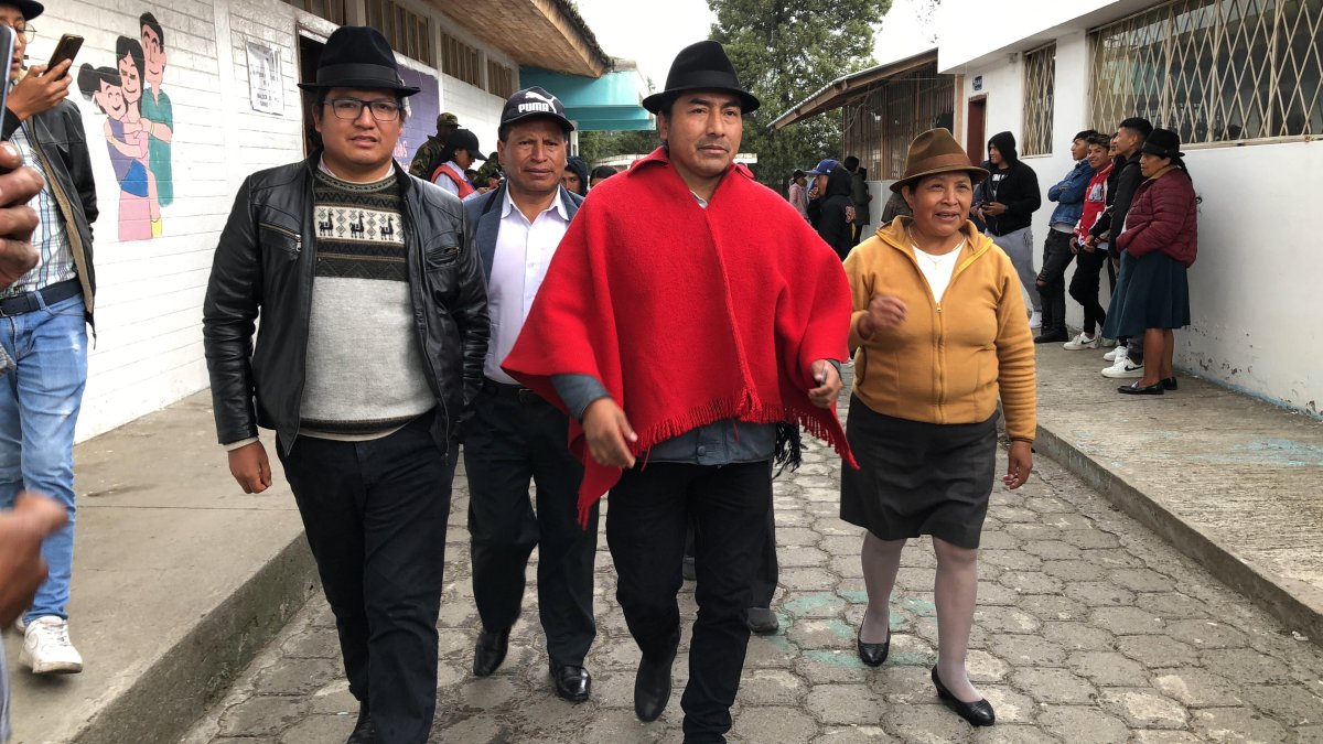 Leonidas Iza, presidente de la CONAIE.