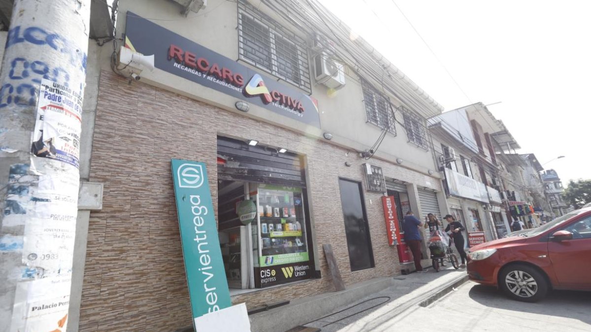 El local afectado en el norte de Guayaquil.