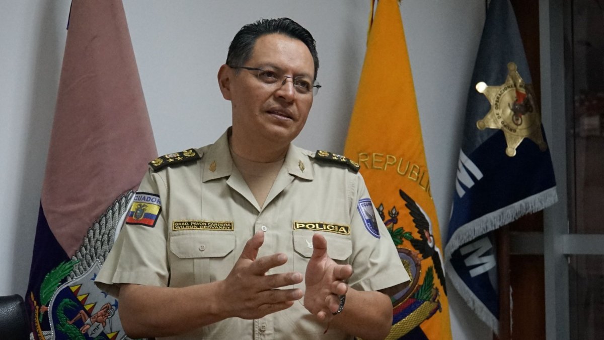 Wilson Pavón, comandante de la Policía del Distrito Metropolitano de Quito.