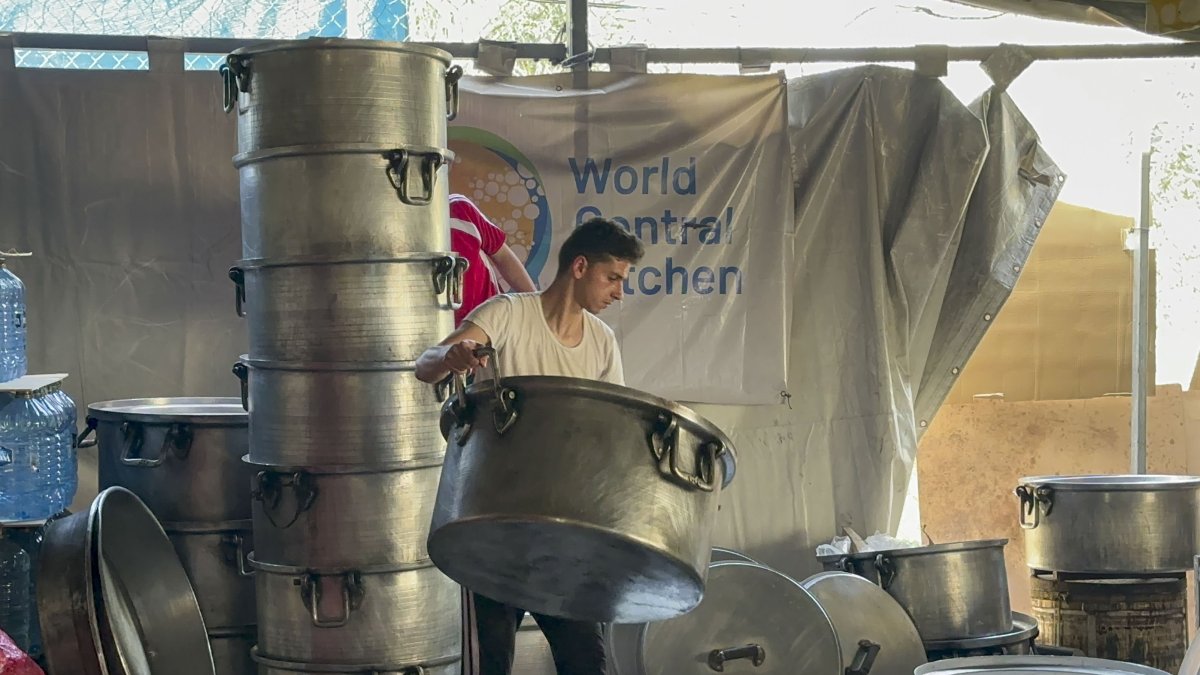 Gaza. Los almacenes de la ORG WCK en Rafah, en el sur de la Franja.