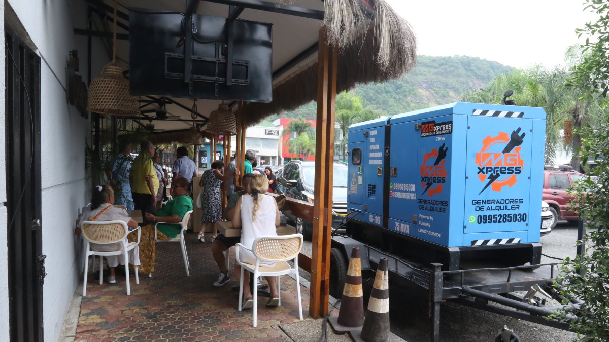 Servicio. Varios negocios han alquilado generadores eléctricos para continuar con sus operaciones habituales.