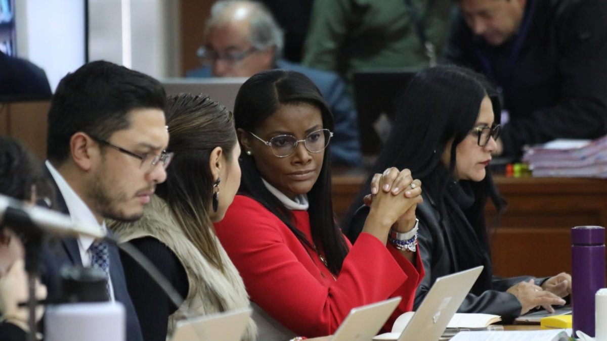 La Fiscal Diana Salazar durante una audiencia.