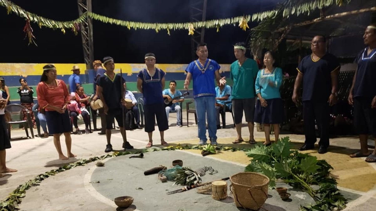 Acto. Los rituales de wayusa dieron inicio a las fiestas cantonales.