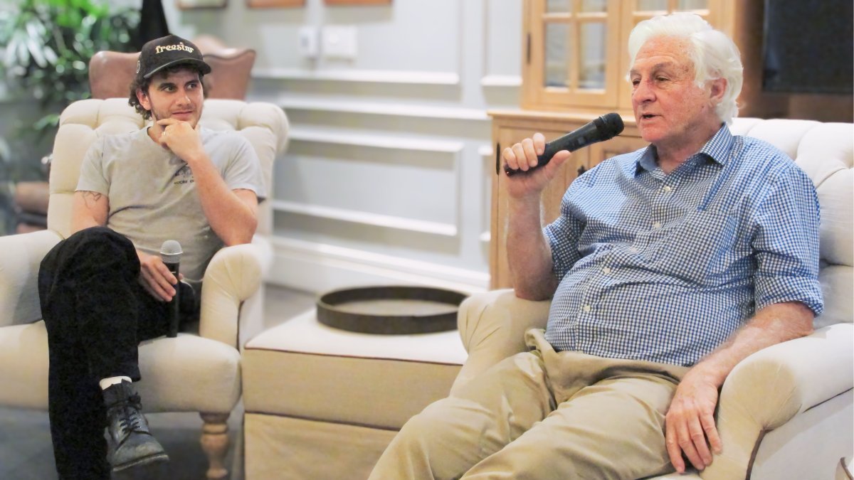 Agustín Pardella y Roberto Canessa conversan con la prensa ecuatoriana.