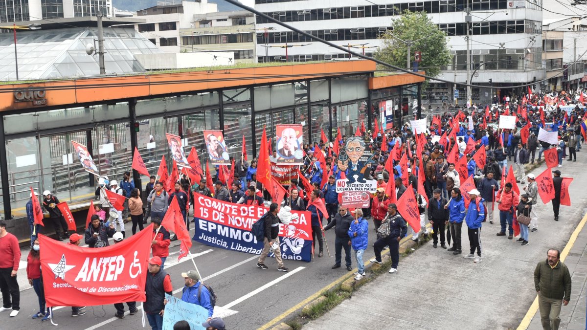 Este miércoles 1 de mayo se realizan las marchas por el Día Internacional del Trabajador en distintas ciudades del Ecuador.