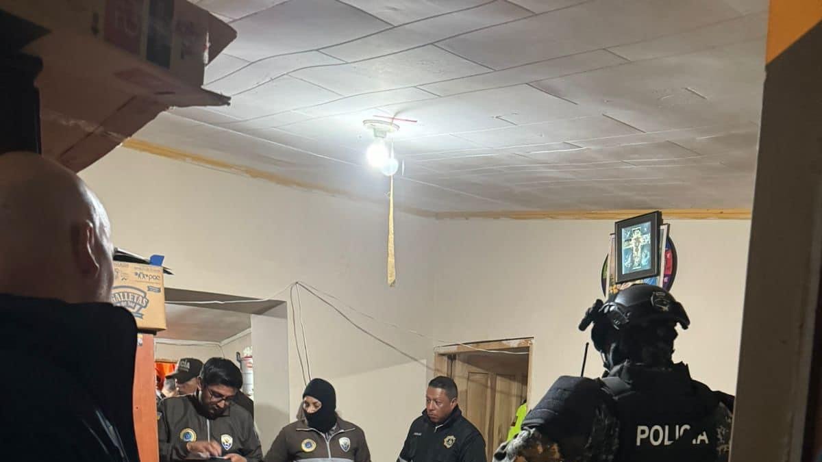 El allanamiento se realizó en la zona norte de Latacunga.