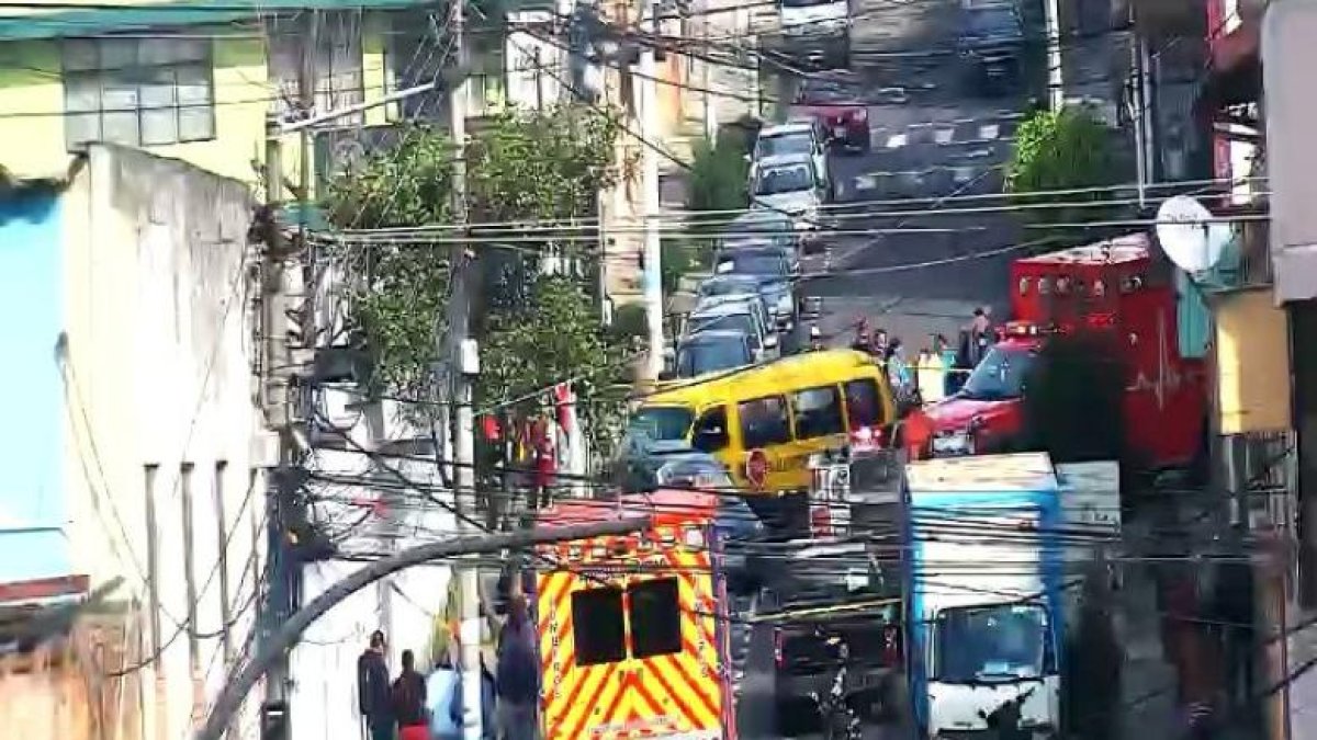 Imagen del siniestro de una furgoneta escolar ocurrido el pasado 23 de abril de 2024.