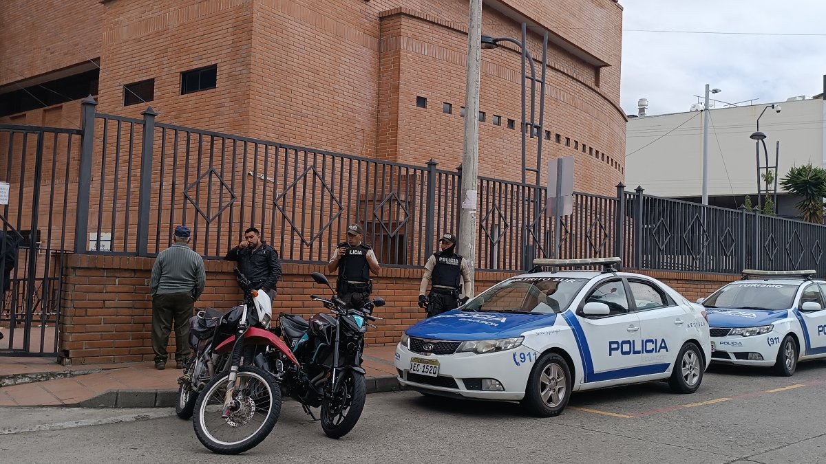 Cuenca. La audiencia se cumple en medio de un fuerte resguardo policial.