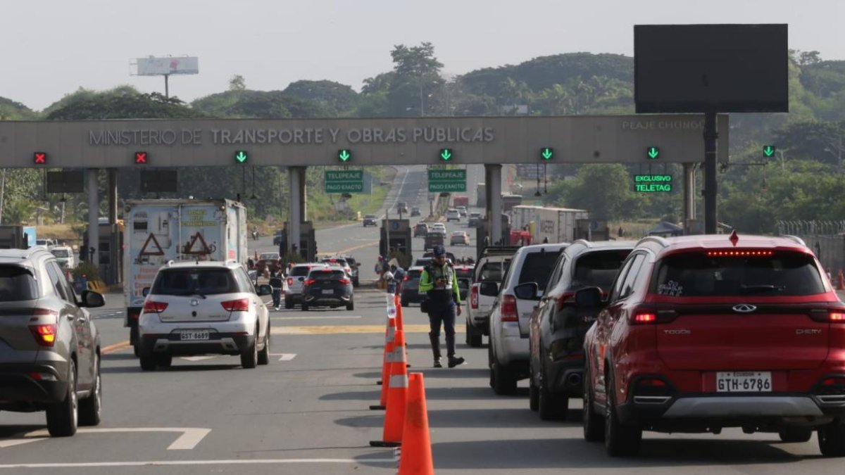 Peaje de Guayaquil la tarde del viernes 3 de mayo.