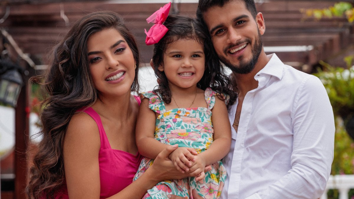 Emma Guerrero con su familia.
