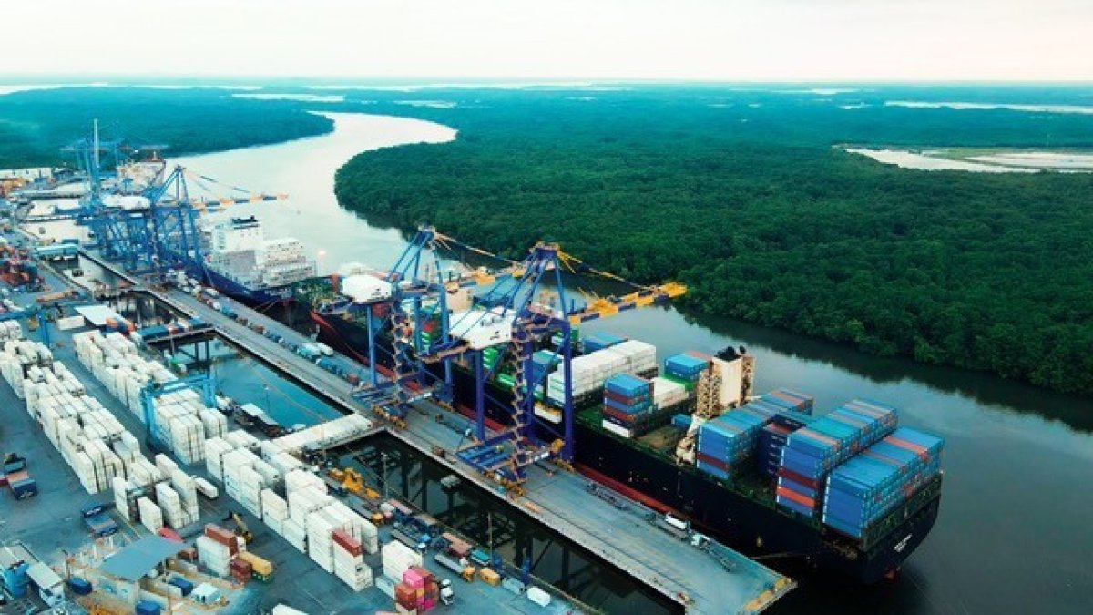 Panorámica. Las instalaciones del Terminal Portuario de Guayaquil.