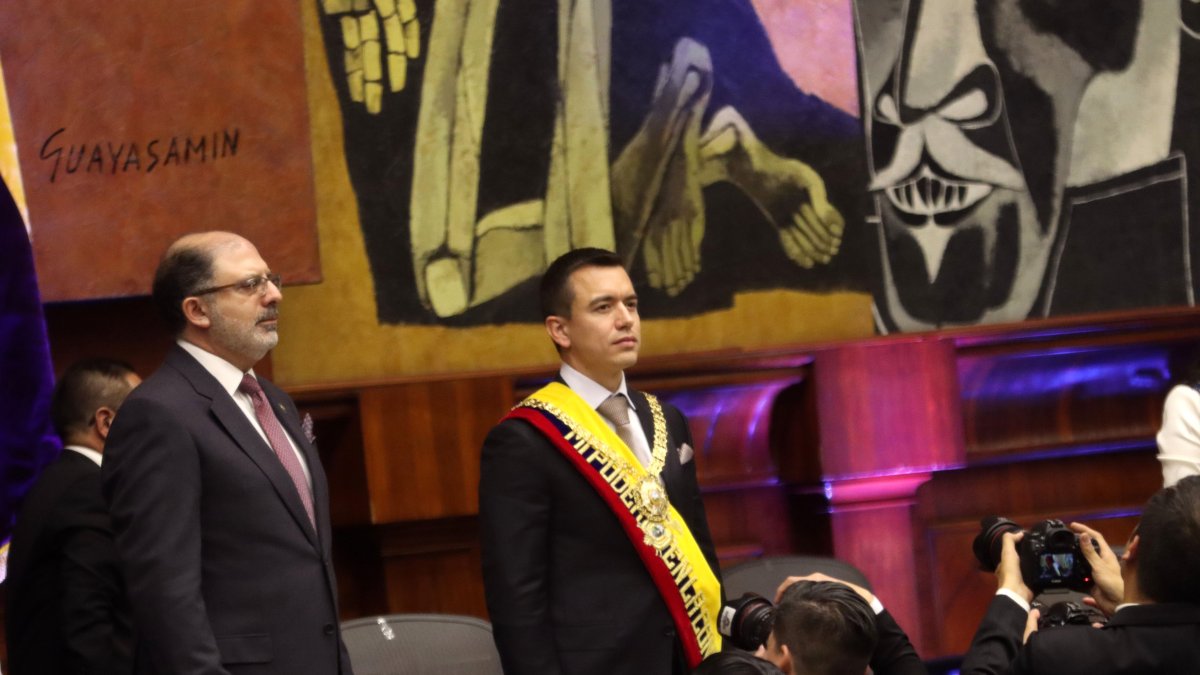 En su posesión, el presidente Daniel Noboa delineó un Gobierno que dista con la realidad.