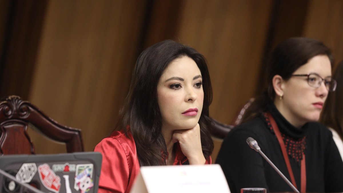 Rol. Pamela Aguirre, presidenta de la Comisión de Fiscalización, permitió que Ronny Aleaga comparezca en comisión general desde la clandestinidad.