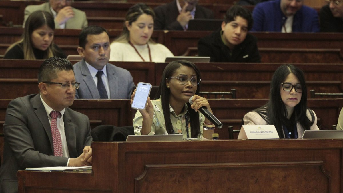 La fiscal general, Diana Salazar, acudió a la Comisión de Fiscalización para exponer los avances de varios casos.