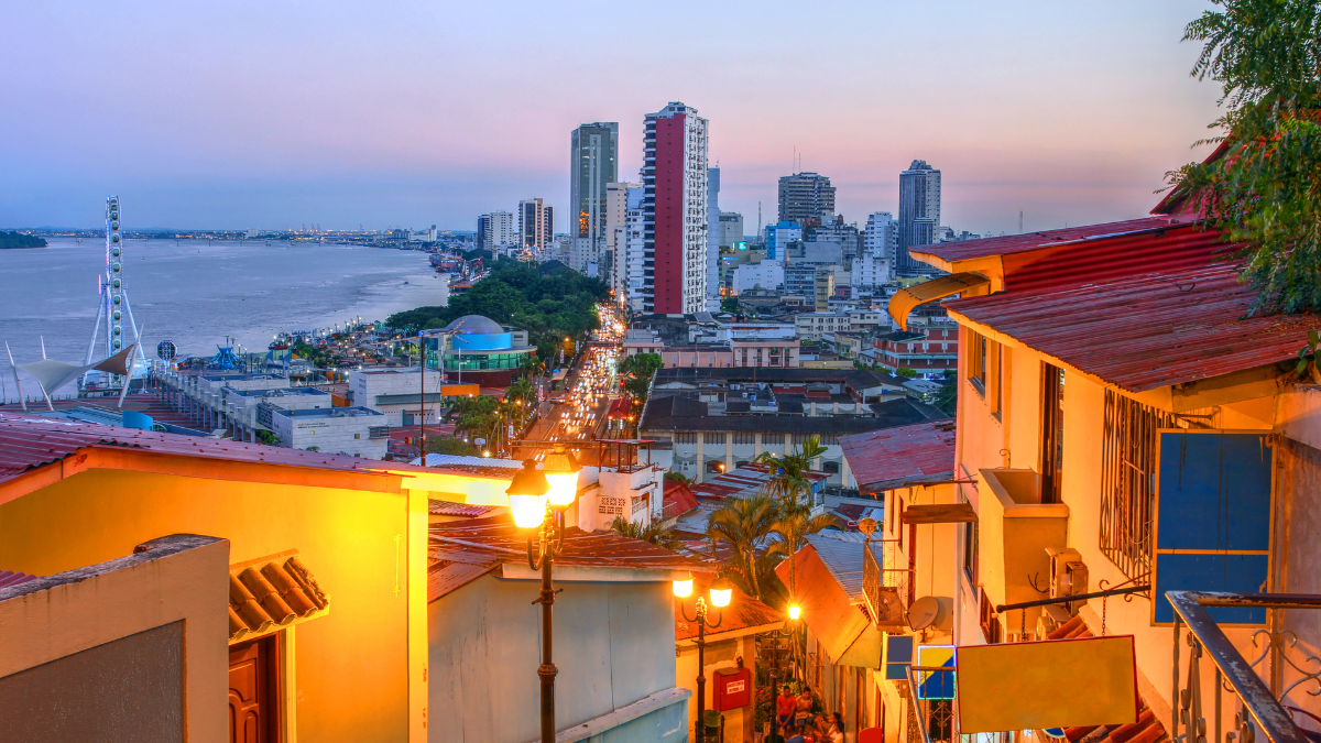 Guayaquil, ciudad conocida como El Puerto Principal.