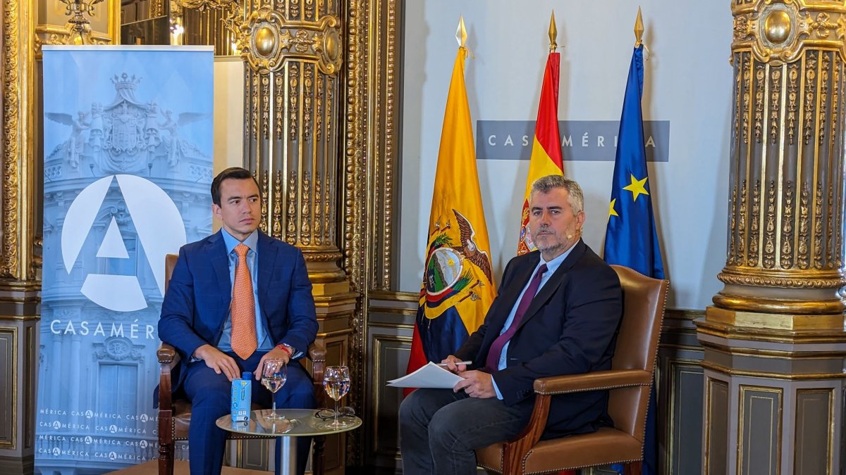 El presidente de Ecuador, Daniel Noboa. en España.
