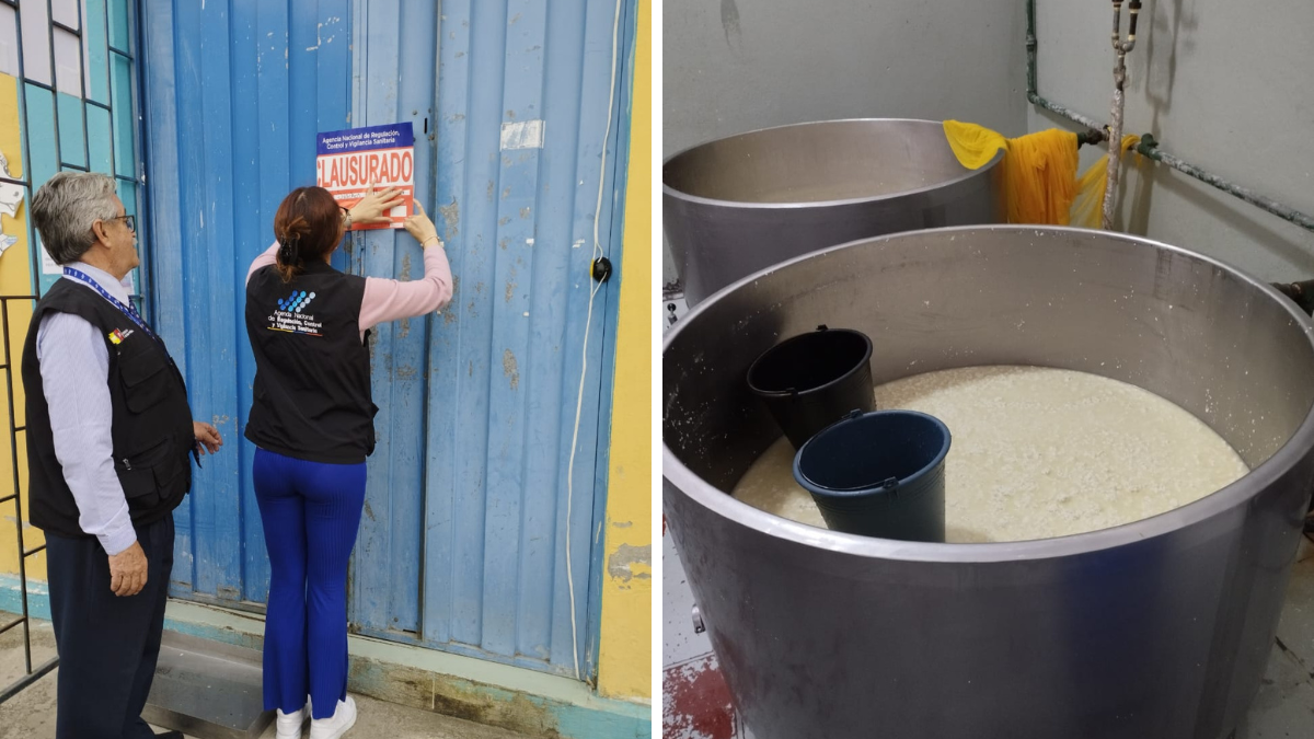 Durante la ubicación del sello de clausura en la planta sancionada.