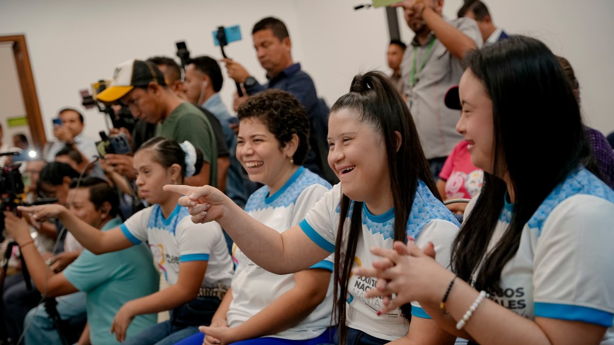 Deportistas durante la rueda de prensa que dio detalles de la cita multideportiva.
