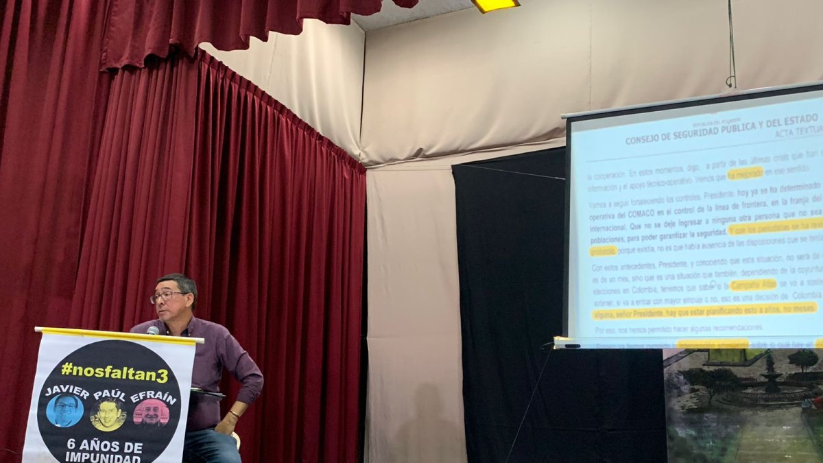 Ricardo Rivas expuso las actas del Cosepe. Señaló que están incompletas y cuestionó la actuación de Moreno en el caso.