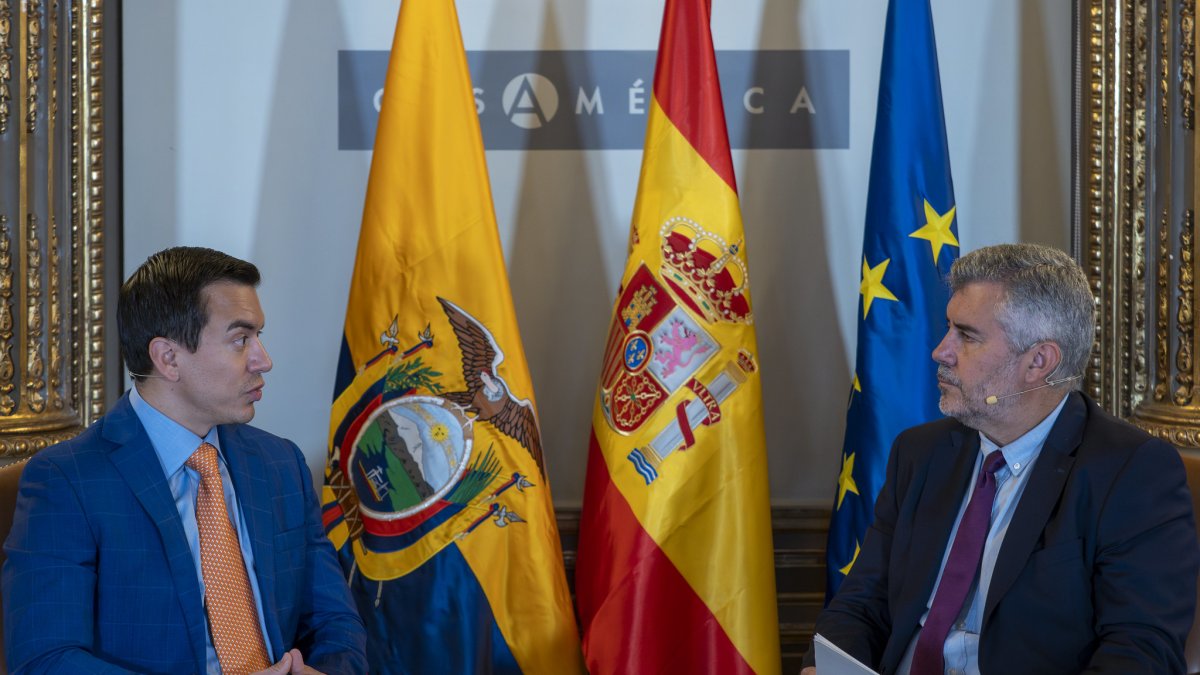 El presidente Daniel Noboa está de gira diplomática en Europa