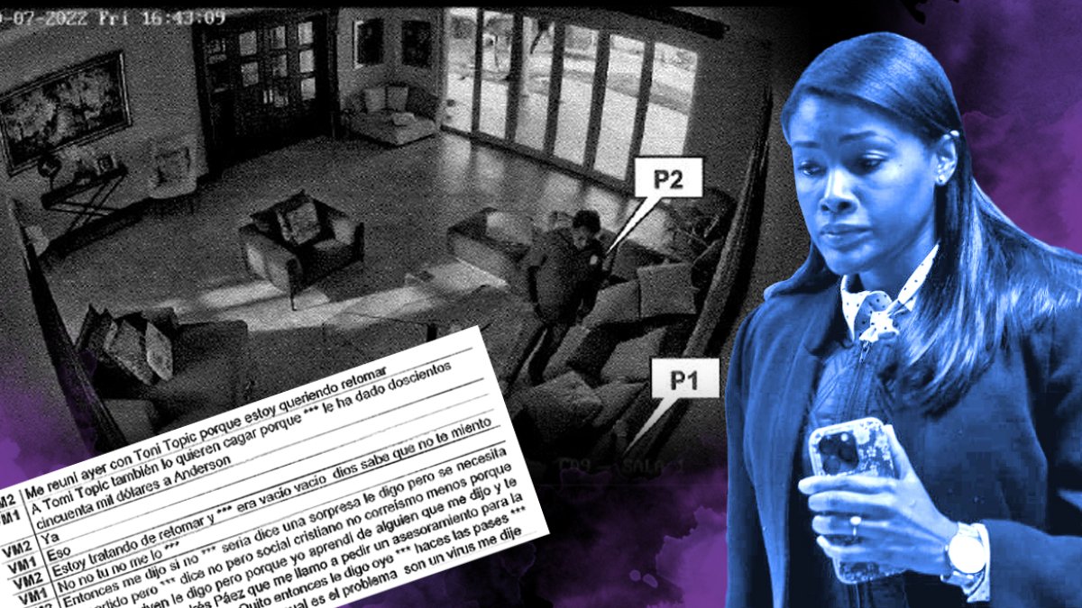 Fotomontaje relacionado con el caso Encuentro, en específico con las menciones a Víctor Araus, Nain Massuh, Tomislav Topic y Andersson Boscán.