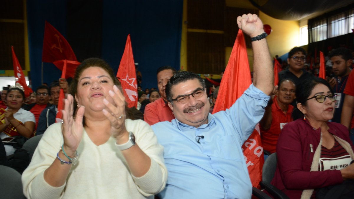 Jorge Escala fue presentado como el precandidato presidencial de Unidad Popular (UP), este 18 de mayo de 2024 en Quito.