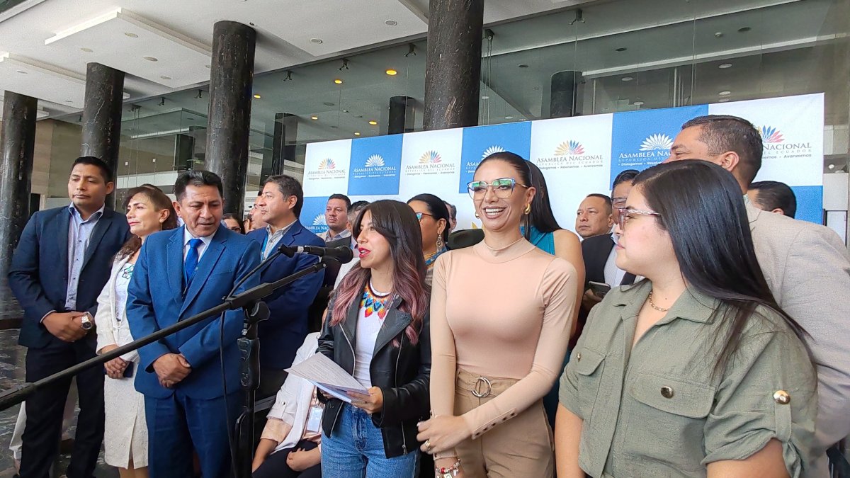 Manipulación. La bancada correísta salió a defender a Pamela Aguirre, agresora de la fiscal, por supuestamente ser víctima de violencia de género.