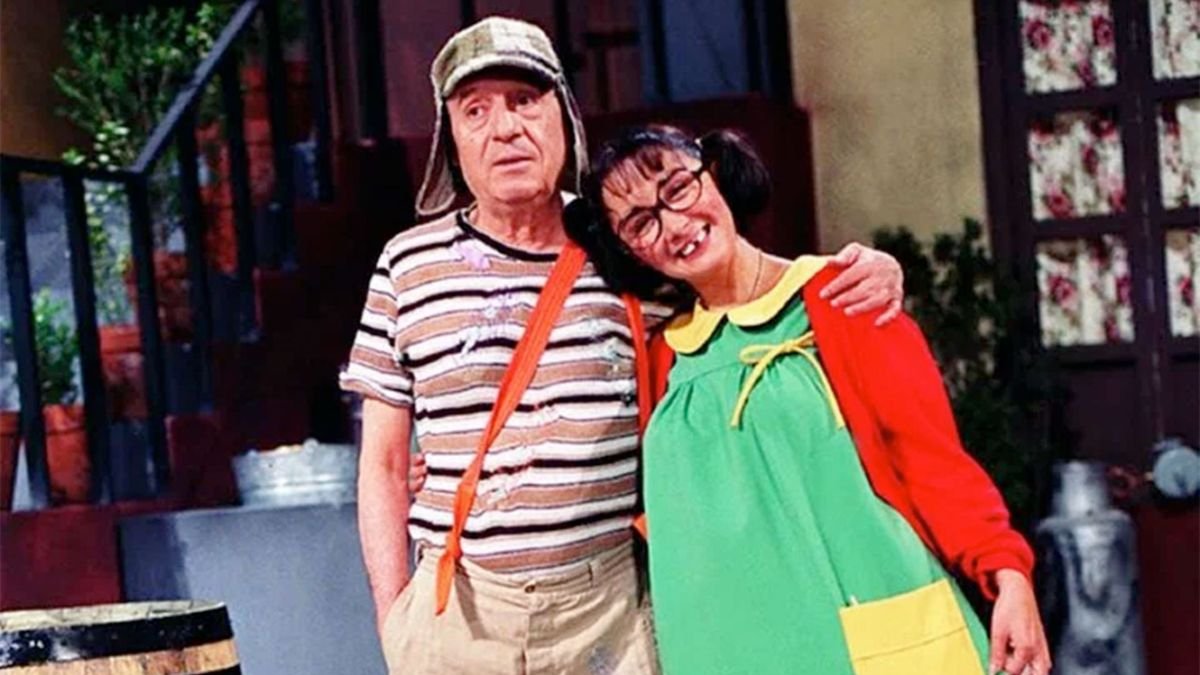 Roberto Gómez Bolaños y María Antonieta de las nieves durante las grabaciones de 'El chavo del 8'.