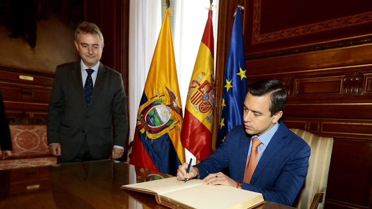 Daniel Noboa Azin en el Conservatorio Nacional de Música, al norte de Quito.

Fotografías: Eduardo Santillán/Presidencia de la República.