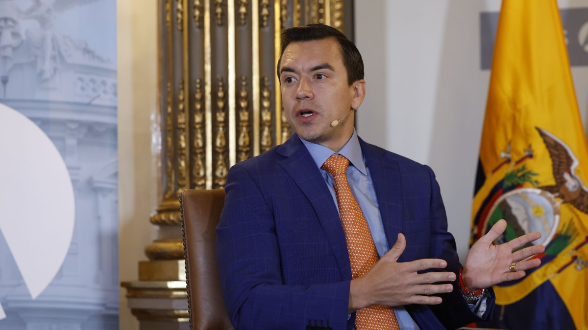 El presidente de Ecuador, Daniel Noboa, participó de una actividad pública.