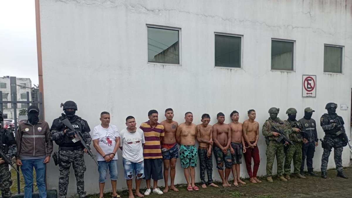 La Policía informó de la detención de diez presuntos integrantes de 'Los Choneros'