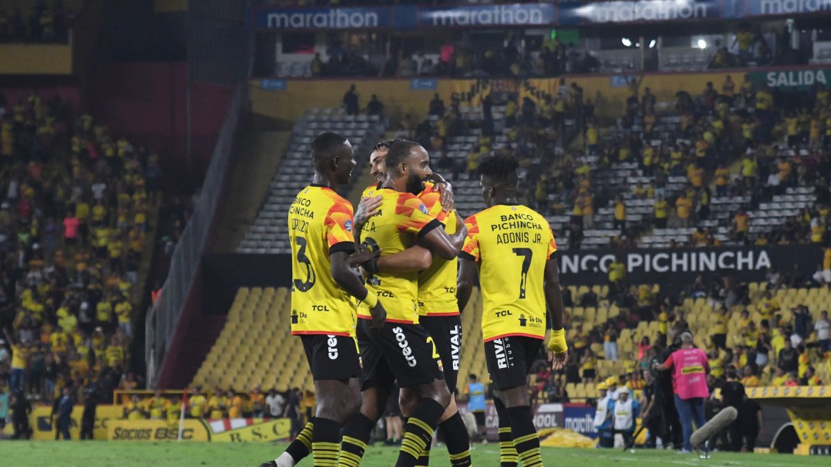Barcelona SC igualó 1-1 ante Aucas en mayo de 2024, durante la primera etapa de LigaPro.