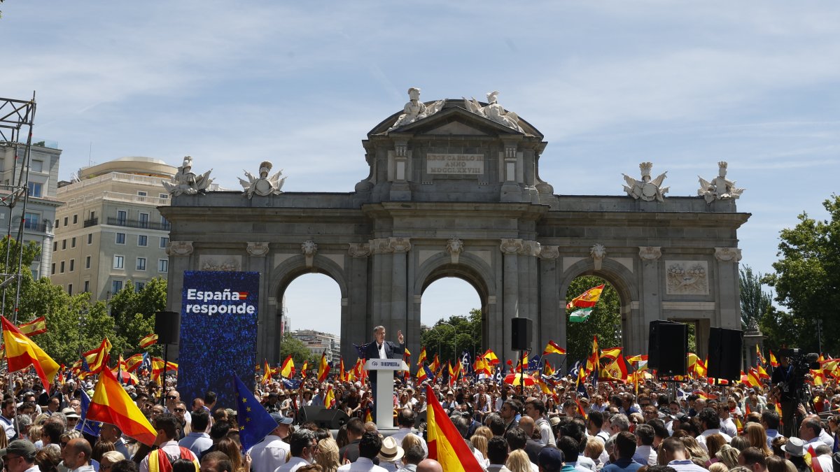 Movilización contra Pedro Sánchez y la ley de amnistía.