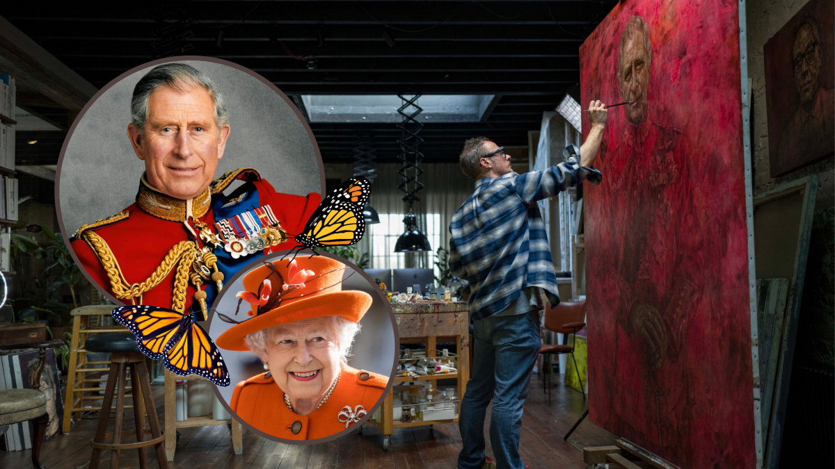 El retrato fue elaborado para celebrar el aniversario 50 de la membresía de Carlos en The Draper’s Company, uno de sus proyectos filantrópicos.