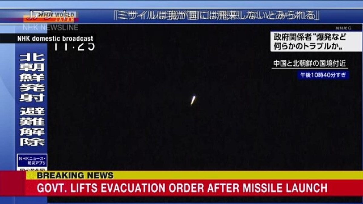 El sistema de alerta J-Alert de Japón detectó indicios de un lanzamiento de misil y rápidamente emitió una orden de evacuación