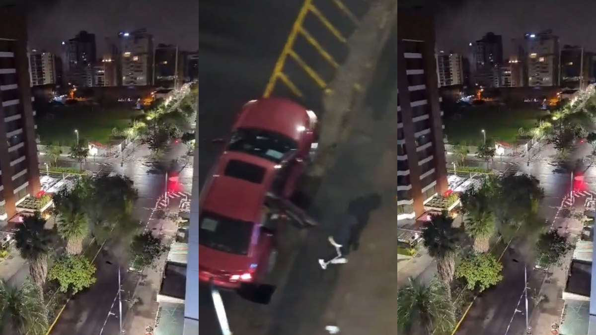 Captura de video. Usuarios en X reportaron el hecho, en horas de la madrugada.