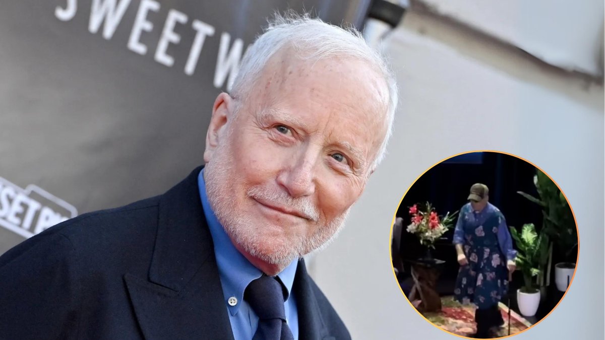 El intérprete Richard Dreyfuss apareció usando un vestido de mujer y haciendo mofas