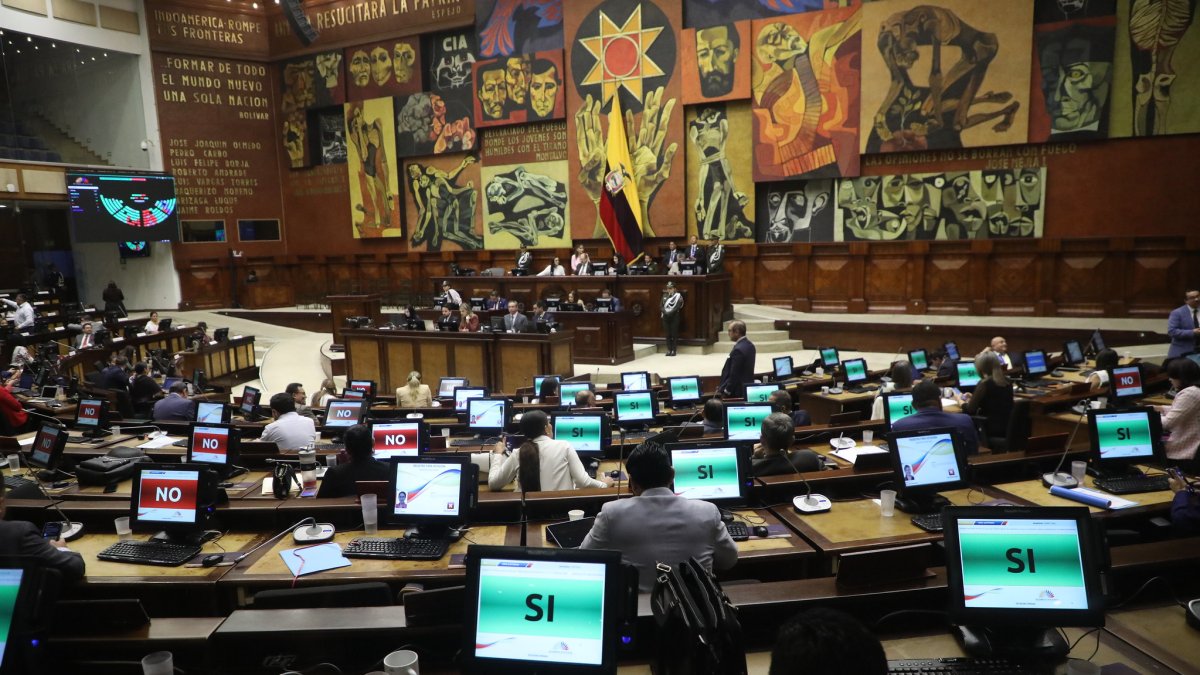 Referencial de votación en la Asamblea Nacional.