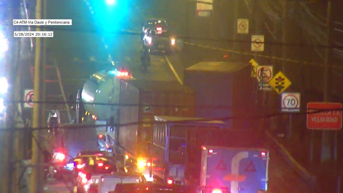 Accidente de tránsito en la Vía a Daule.