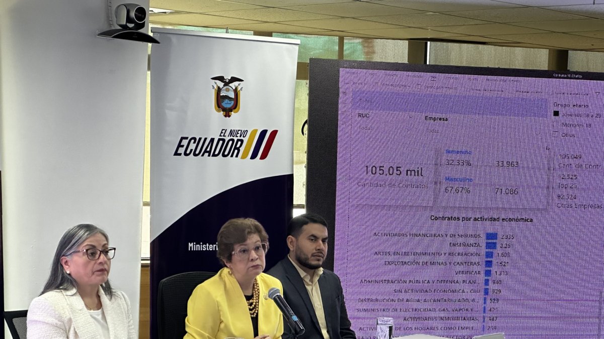 La ministra de Trabajo, Ivonne Nuñez, en rueda de prensa este 29 de mayo de 2024.