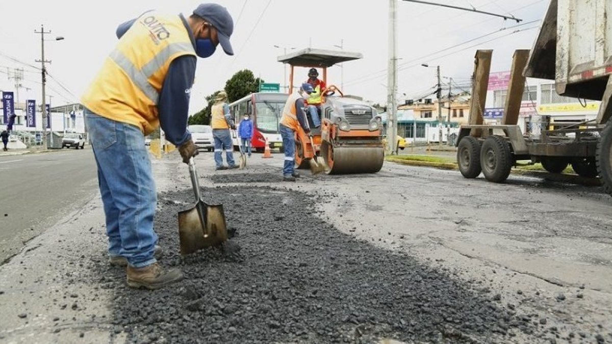 La técnica que utiliza la empresa de Obras Públicas es criticado fue criticado en redes sociales