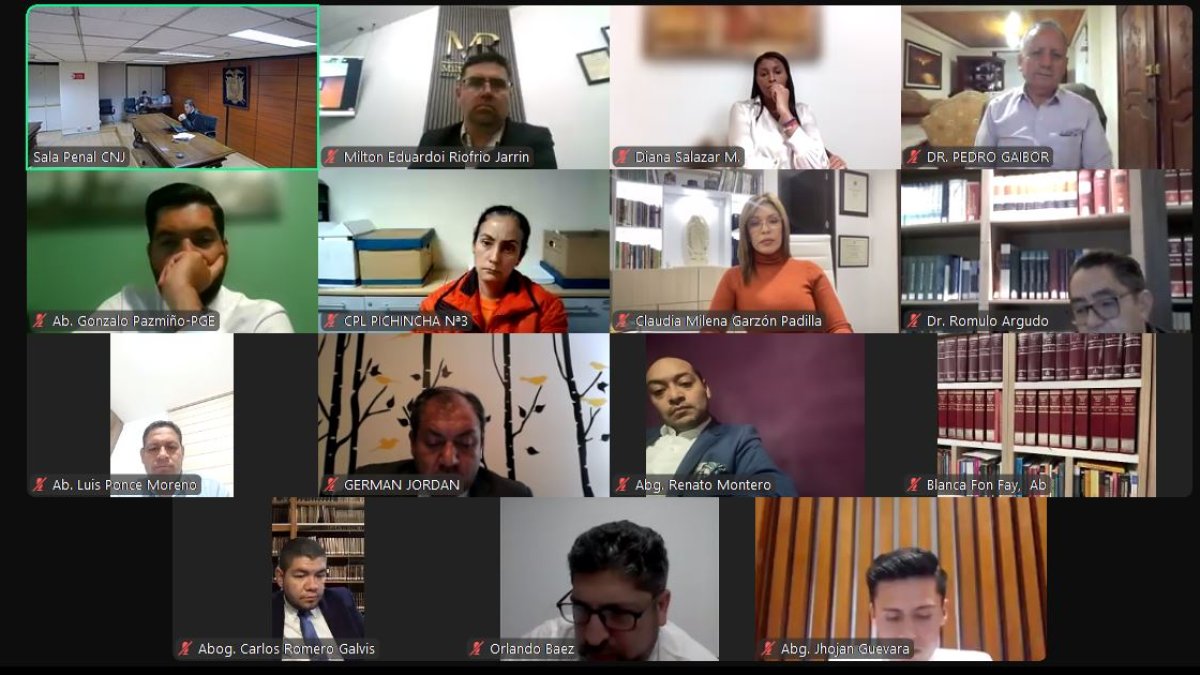 Proceso. Durante la tarde y noche de este jueves 29 de mayo se reinstaló la audiencia de revisión de medidas cautelares solicitada por los procesados.