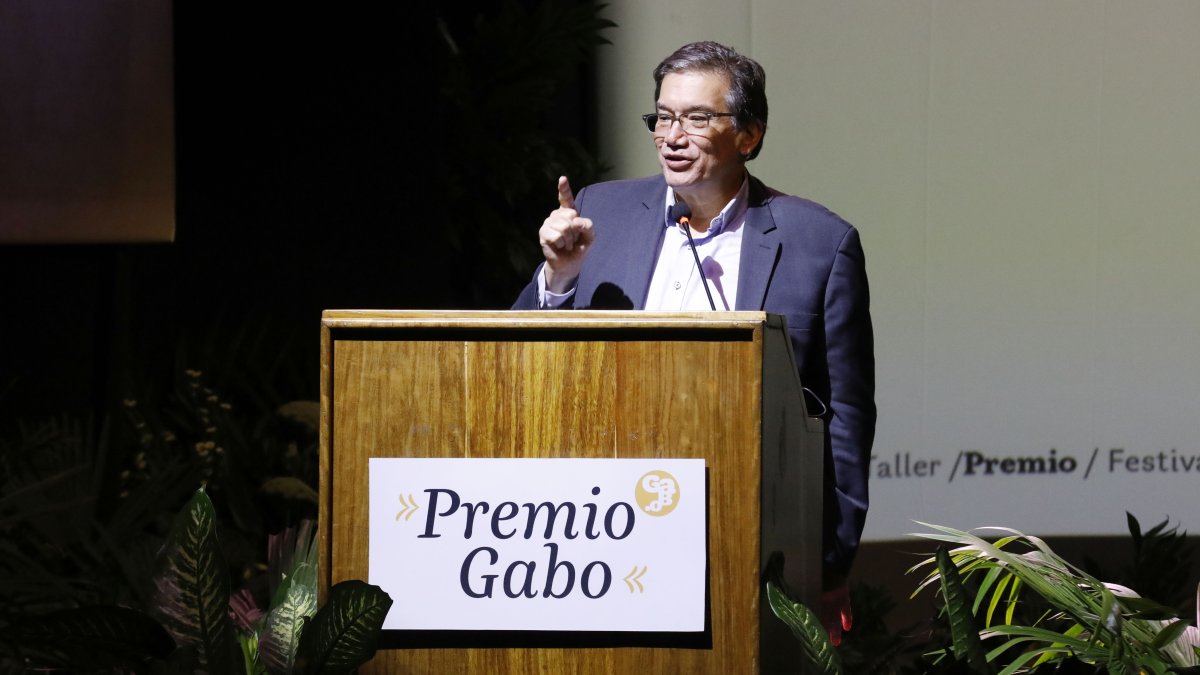 El director general de la Fundación Gabo, Jaime Abello, durante una entrega de los premios Gabo en Bogotá (Colombia), en una fotografía de archivo.