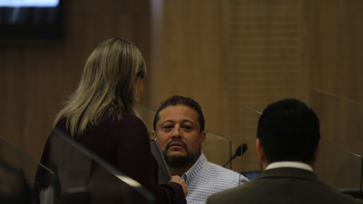 El edil Diego Garrido durante una sesión de Concejo