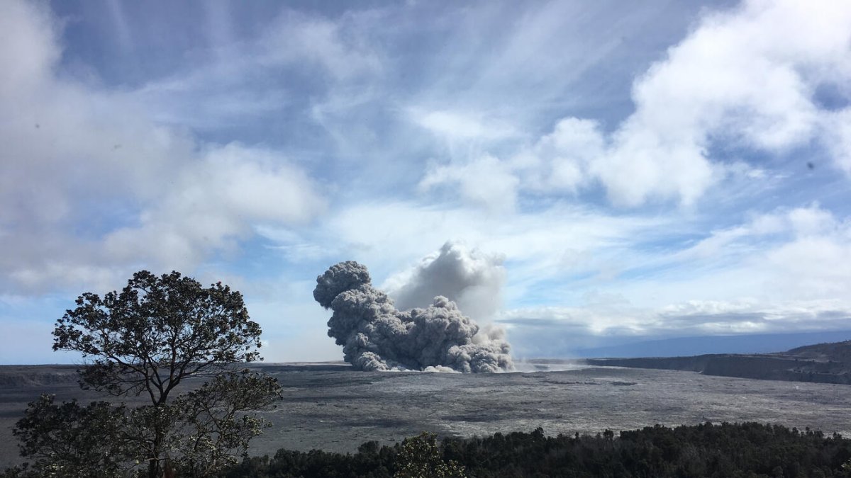 Erupción del volcán Kilauea (Hawai) en 2018.