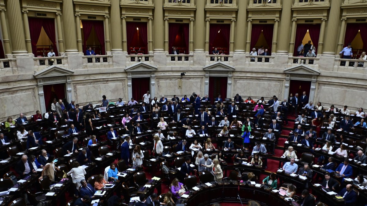 Una sesión de debate en la Cámara de Diputados de Argentina en Buenos Aires (Argentina).