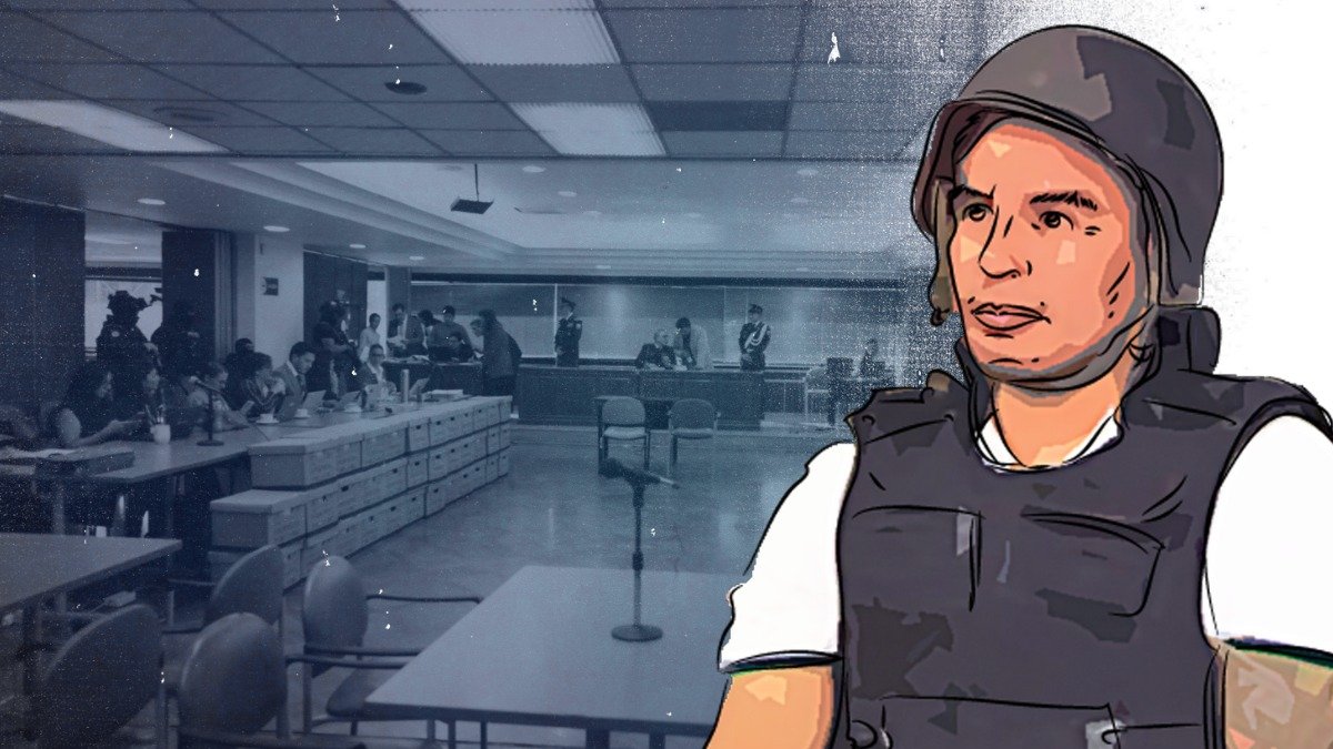 Salcedo rindió su testimonio anticipado en una diligencia en la que primó la seguridad.