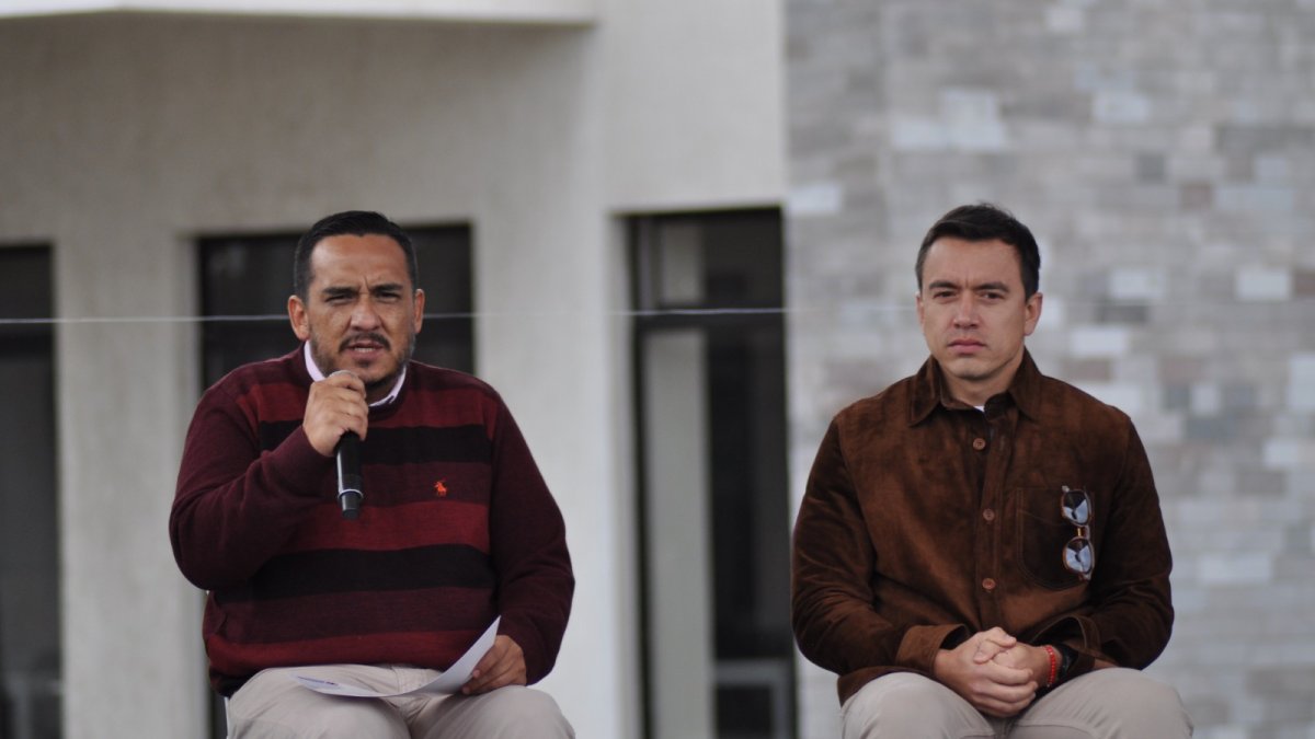 El presidente Daniel Noboa cumplió agenda en Cotopaxi.