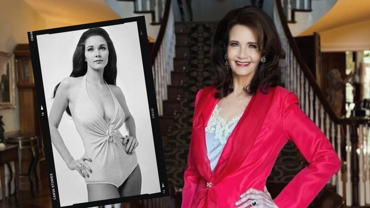 Lynda Carter, hace cincuenta años y en el presente.